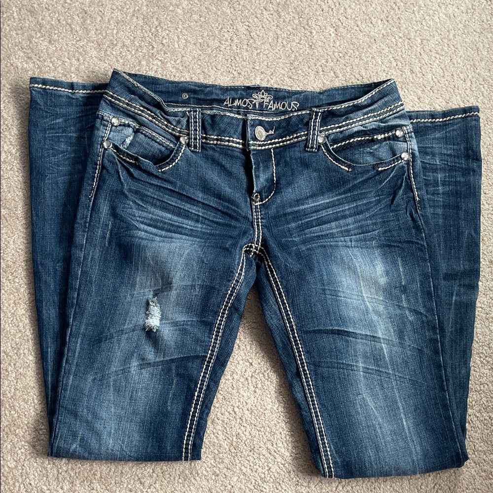 Almost Famous Stylish Blue Women's Jeans - Picture 3 of 12